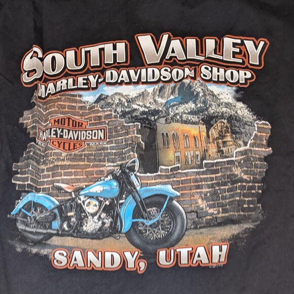 Harley Davidson Motorcycle South Valley Sandy Utah Mens T Shirt Sz XL - Picture 4 of 5